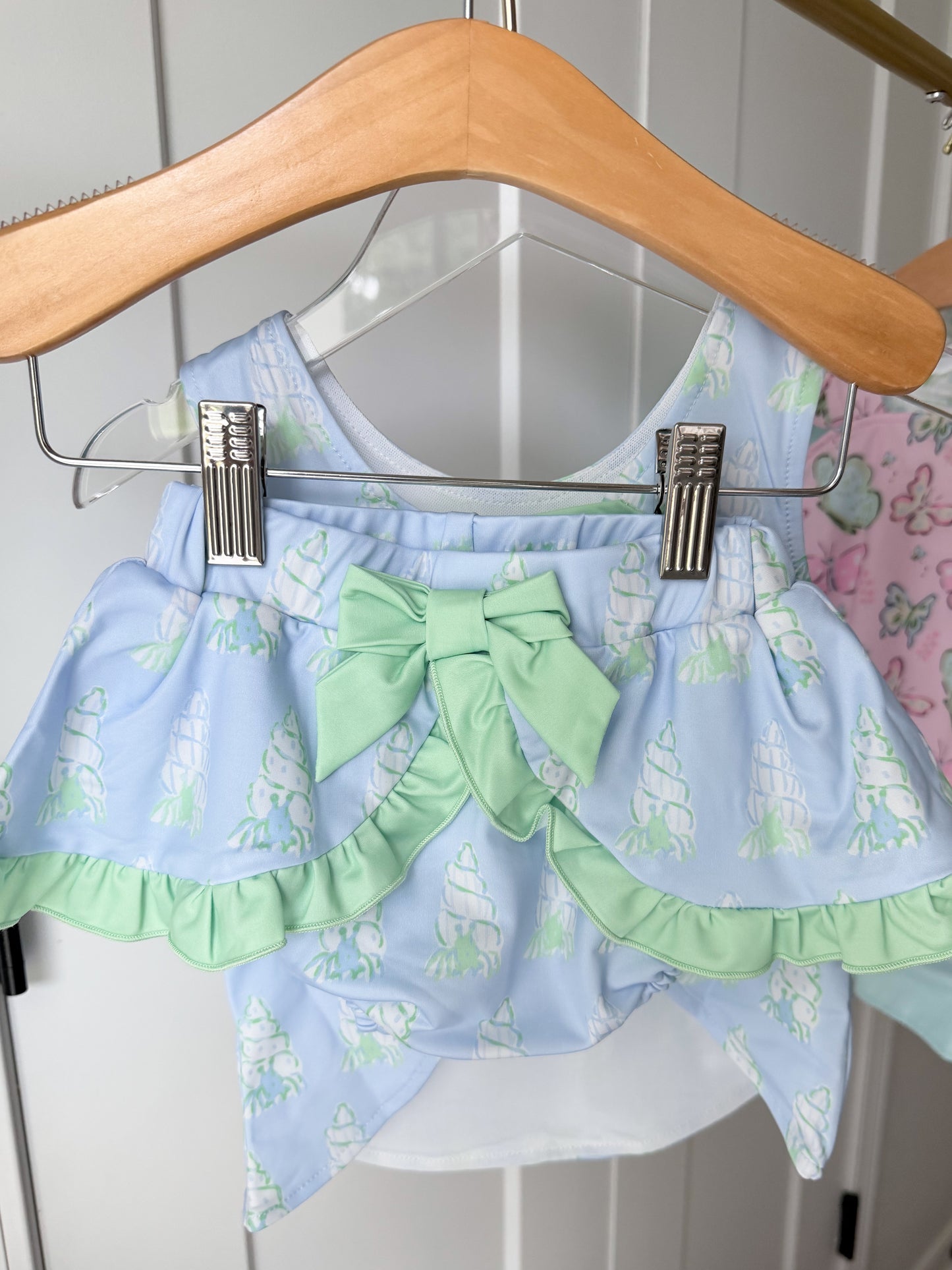 Watercolor Crab swim two piece set FINAL SALE