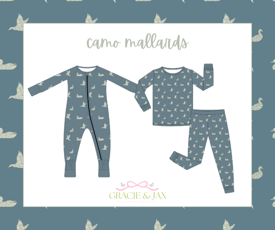 camo mallards bamboo pjs