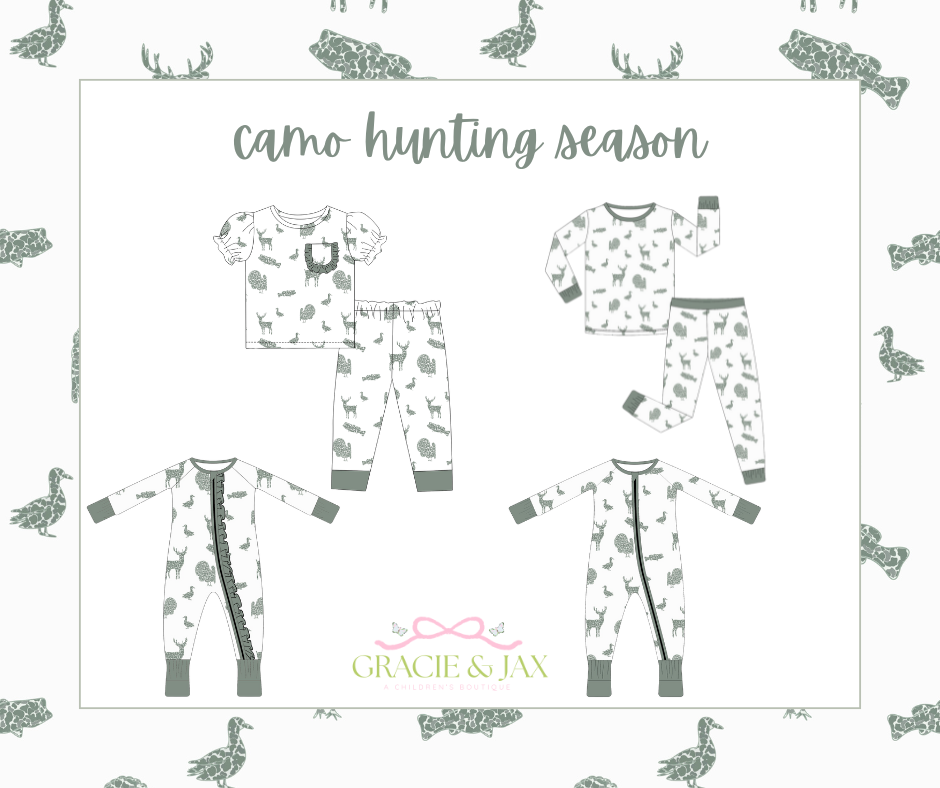 CAMO HUNTING SEASON BAMBOO PJS