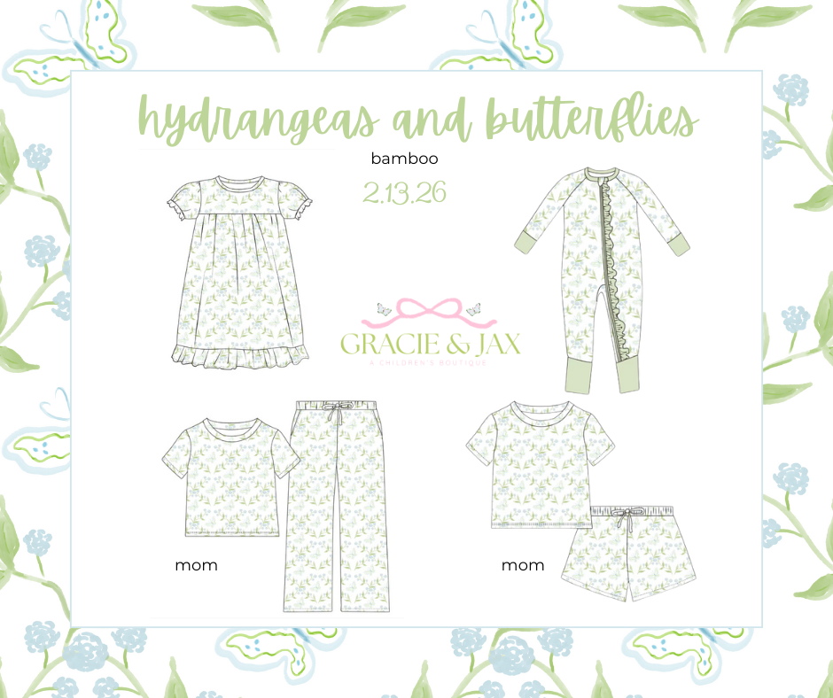 butterfly and hydrangeas bamboo zippy EXTRAS