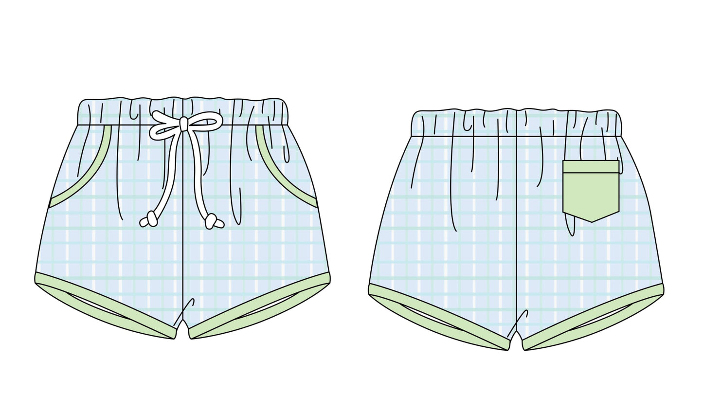 Plaid swim shorts boys (eta June)