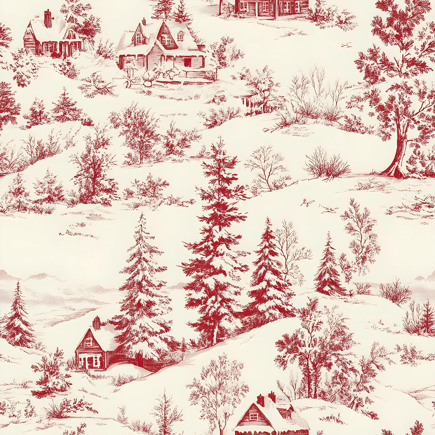 Christmas Vintage Toile
