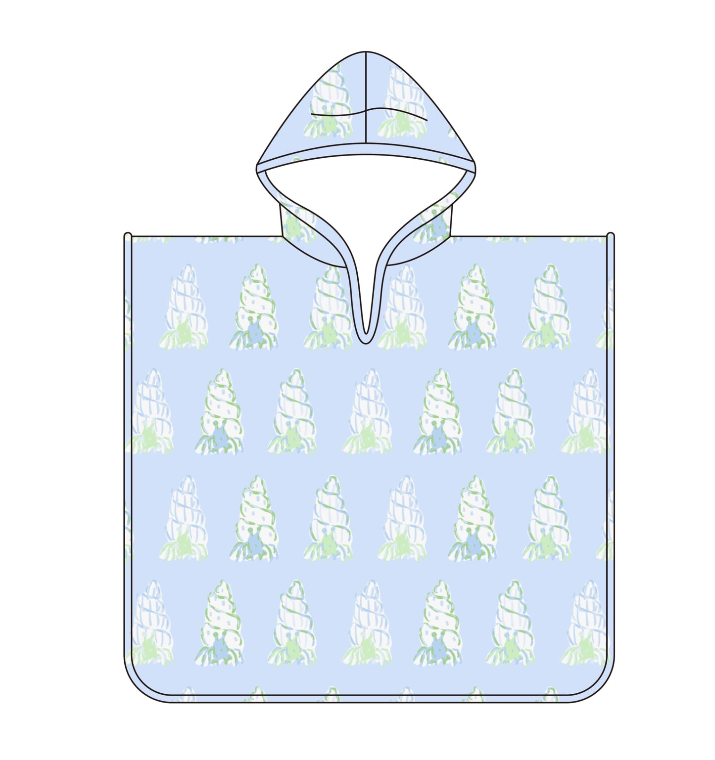 watercolor crab towel cover up (eta june)