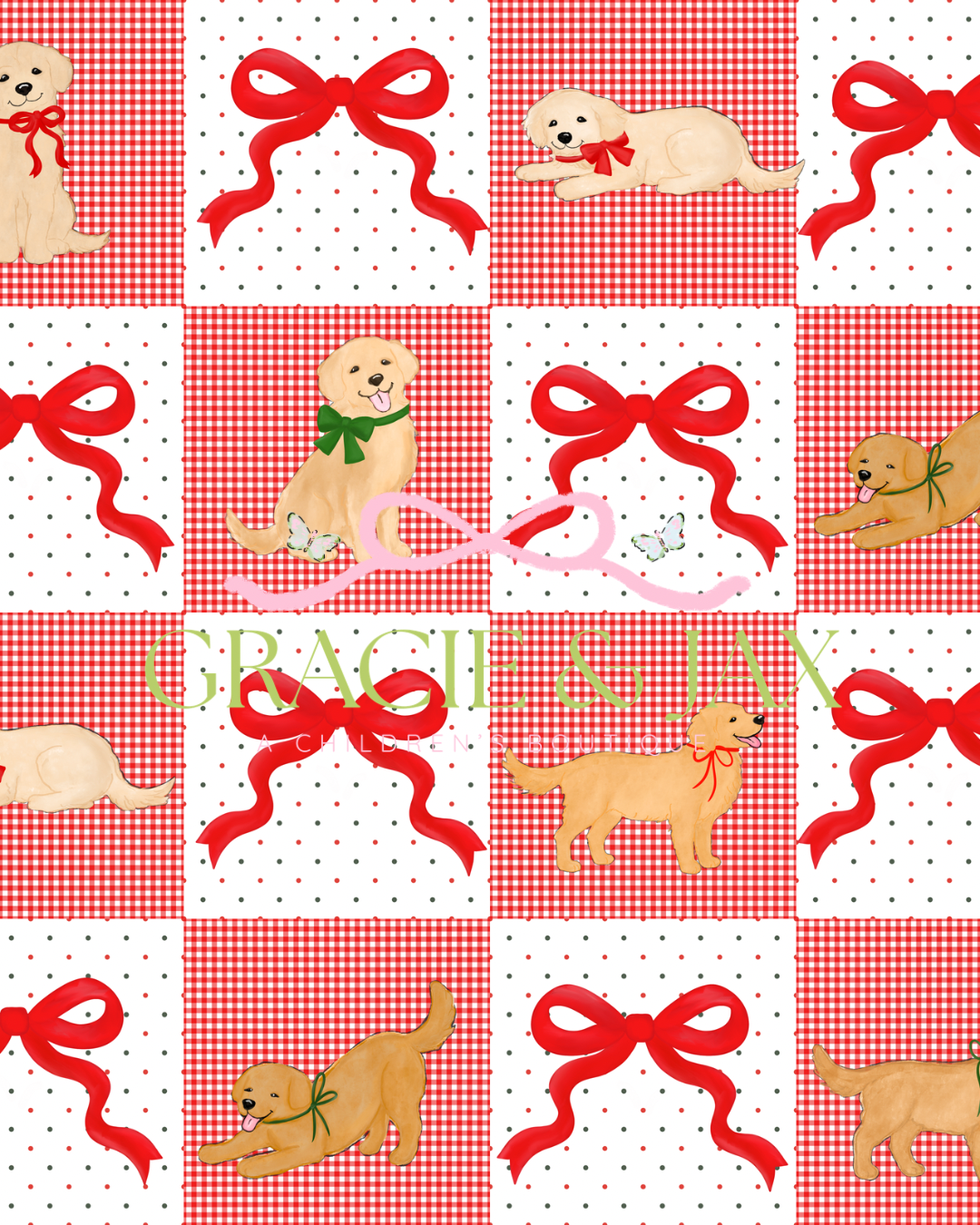 Golden Christmas Bamboo two-piece set (ETA Nov)