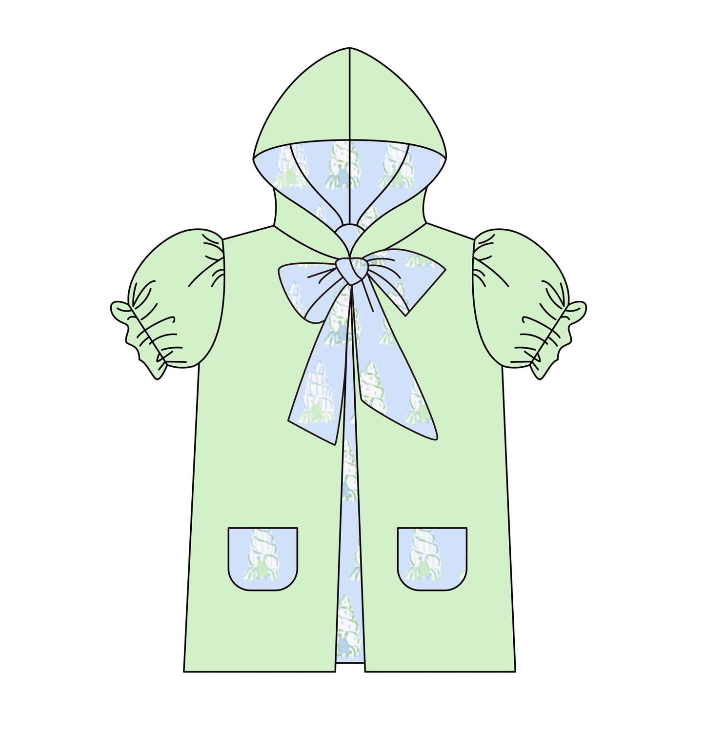 watercolor crab girls towel cover up