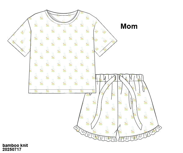Golden sails mom short set