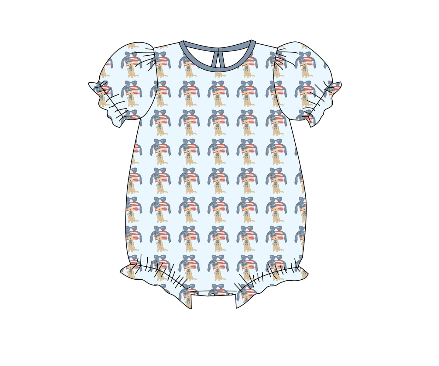 Patriotic Golden Bubble (Girls)