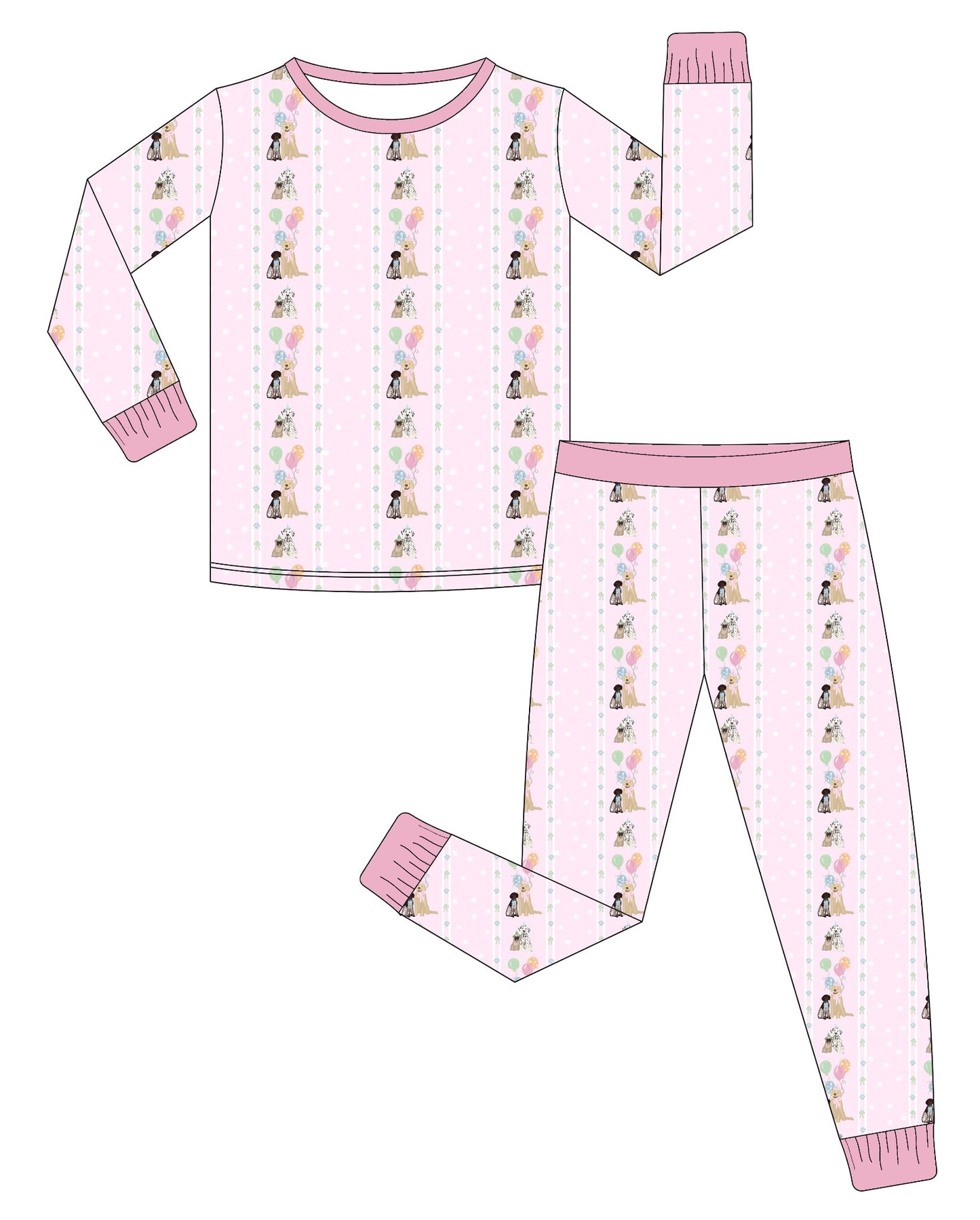 girls birthday pups set