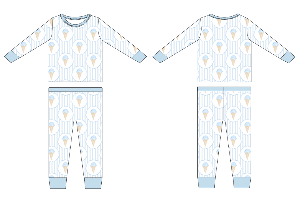 Boy Ice Cream Bamboo set