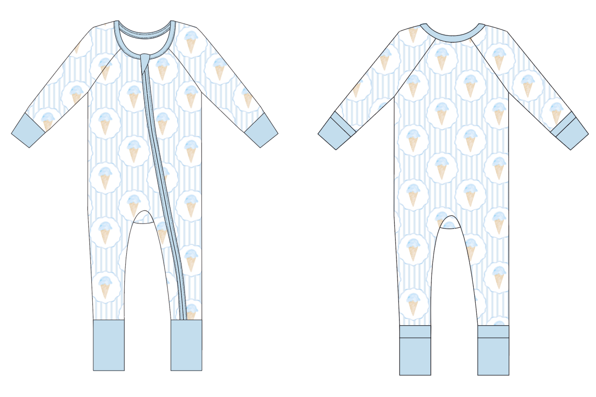 Boys Ice Cream Bamboo Zippy