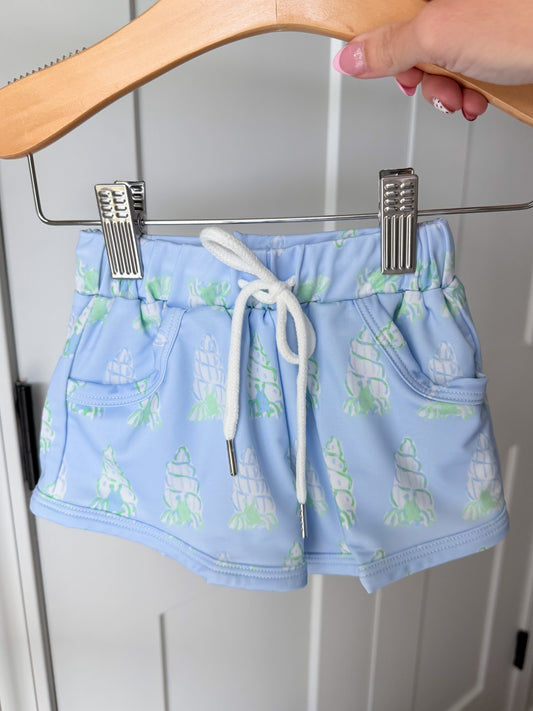 Watercolor Crab swim shorts FINAL SALE