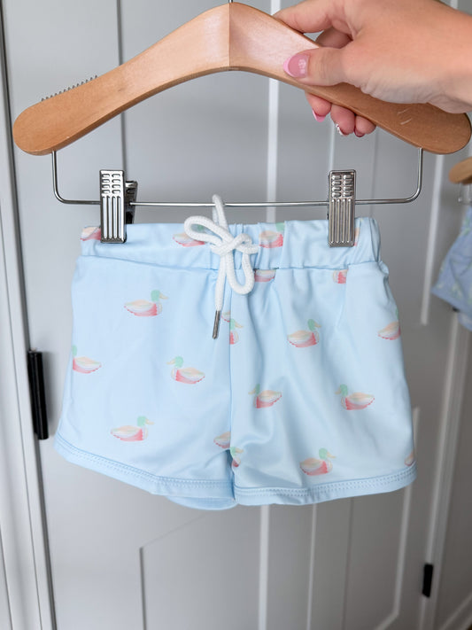 Water Color Ducks boy's swim with rash guard FINAL SALE