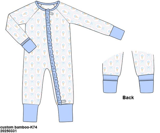 Girly Ice Cream Bamboo Zippy