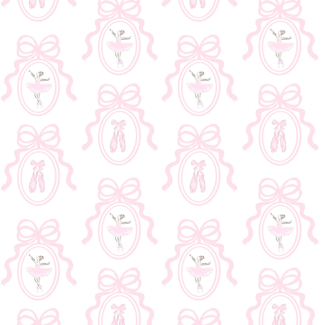 Ballerinas & Bows Pima Cotton diaper set