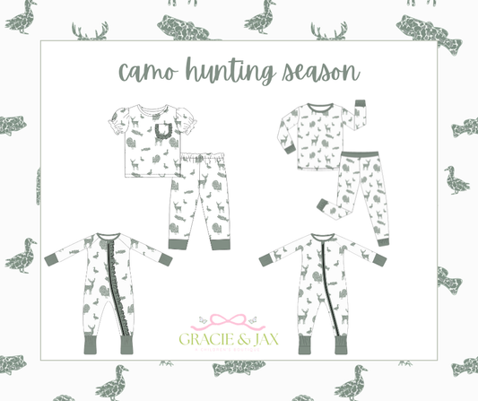 CAMO HUNTING SEASON BAMBOO PJS