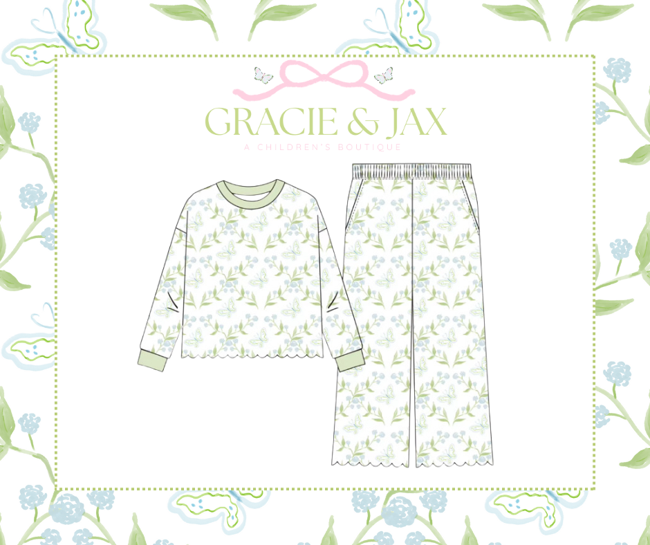 Hydrangeas and Butterflies Set