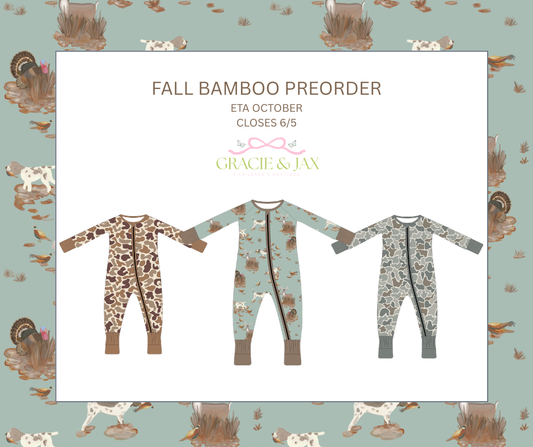 Boy's Bamboo Zippy (ETA OCTOBER)