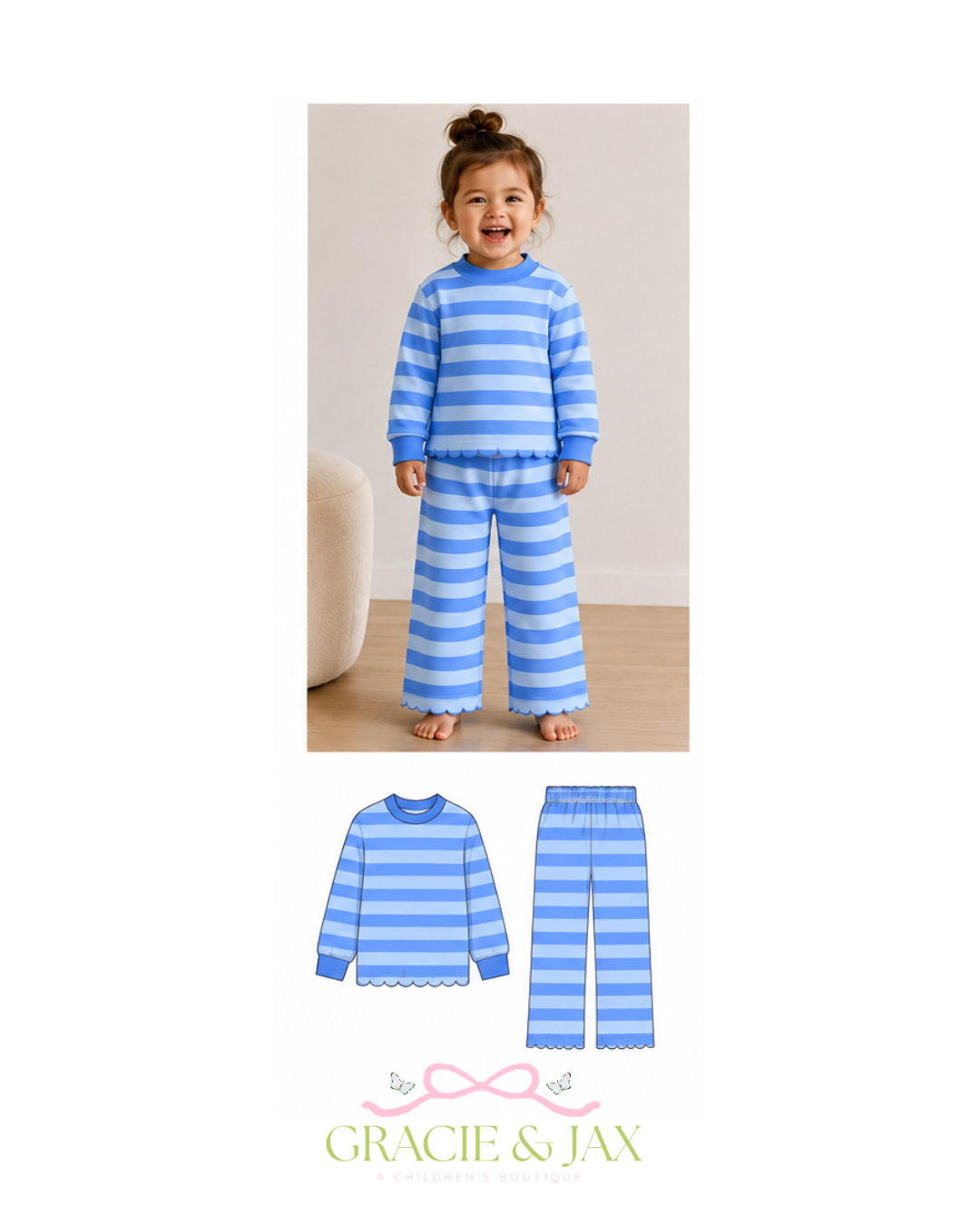 Mom & Me Blue Stripe Set (ETA JAN)