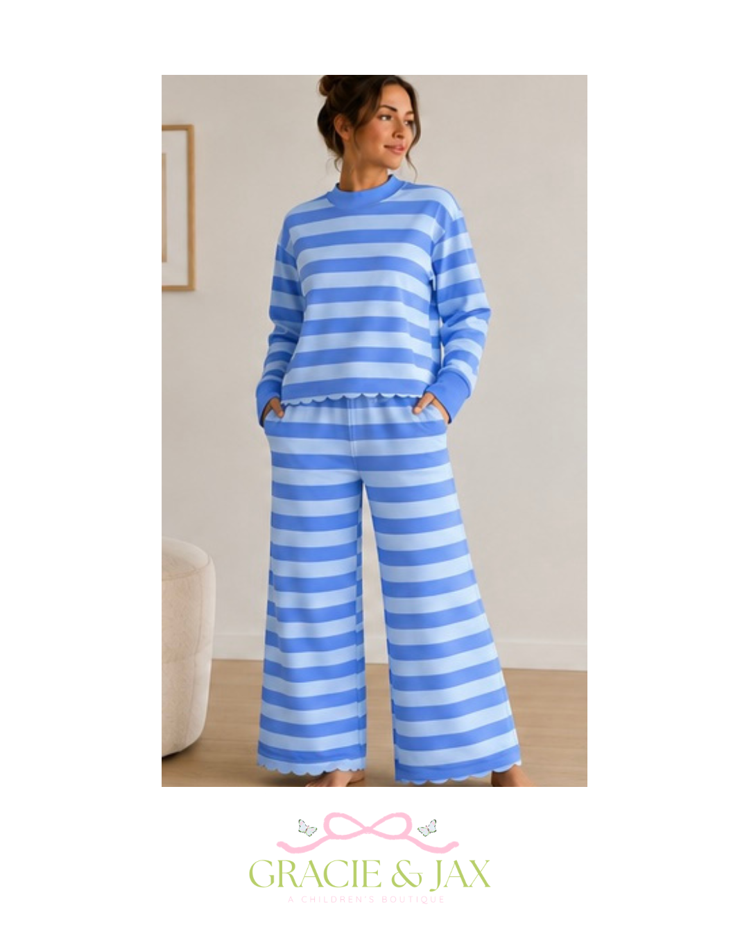 Mom & Me Blue Stripe Set (ETA JAN)
