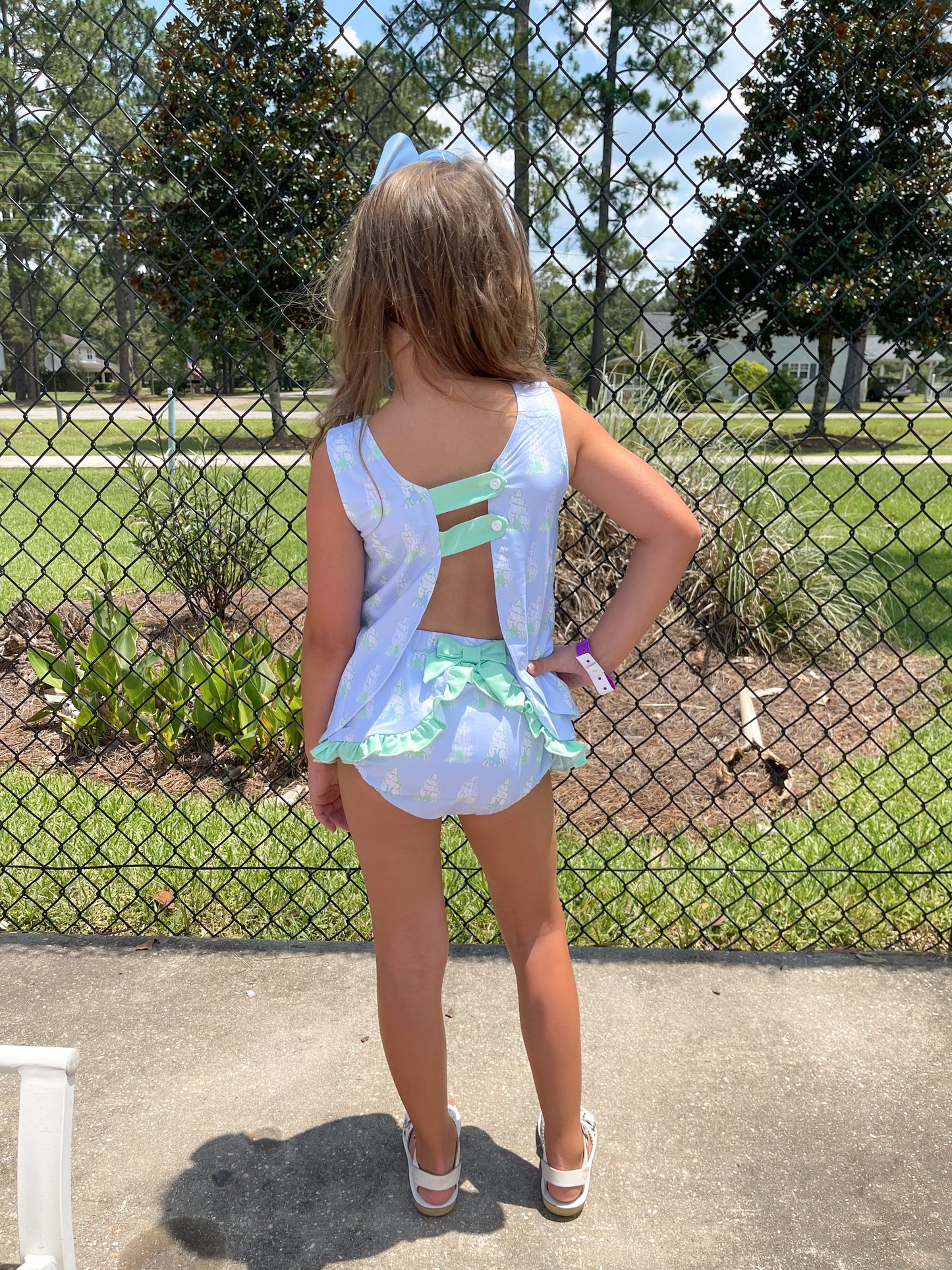Watercolor Crab swim two piece set FINAL SALE