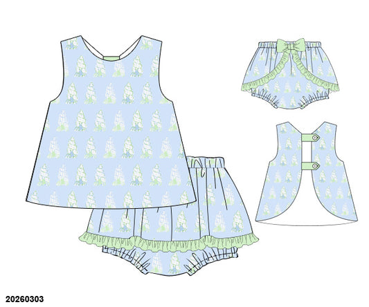 Watercolor Crab swim two piece set (eta June)