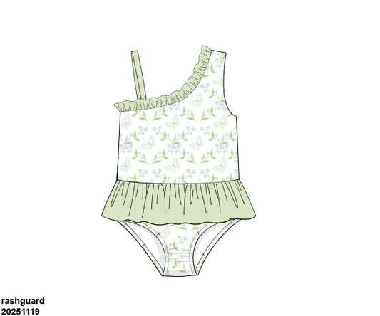 Hydrangeas and butterflies swim one piece (eta June)