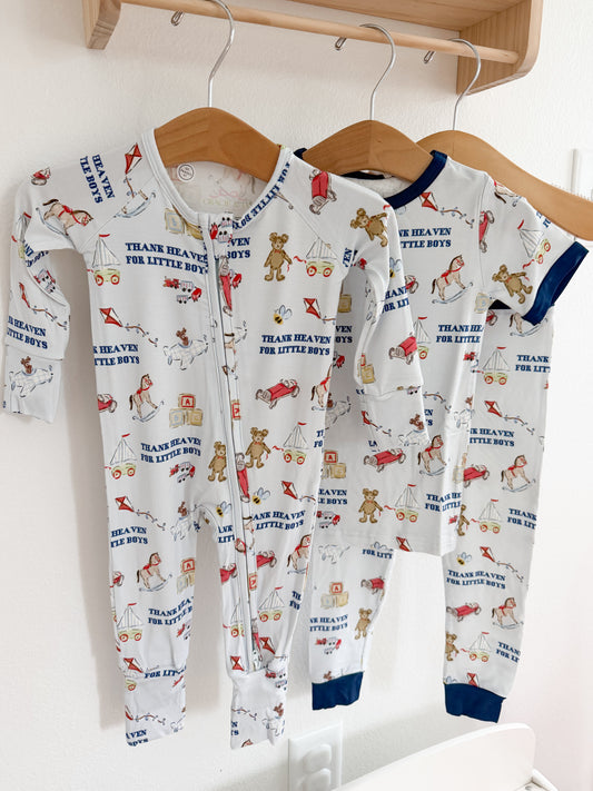 Thank Heaven for little boys bamboo zippy