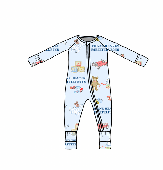 Thank Heaven for little boys bamboo zippy