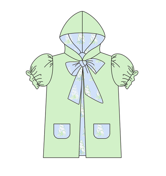 watercolor crab girls towel cover up