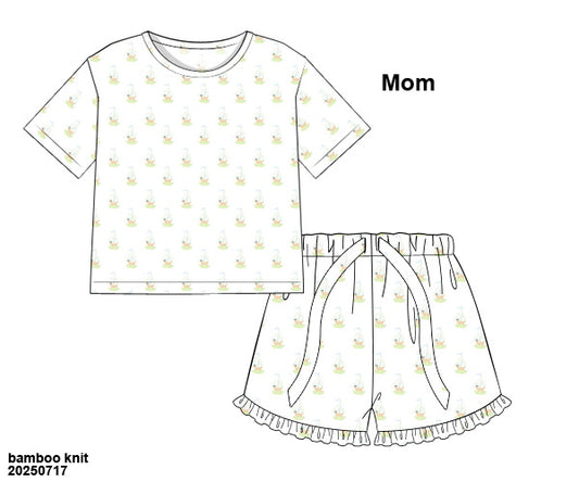 Golden sails mom short set