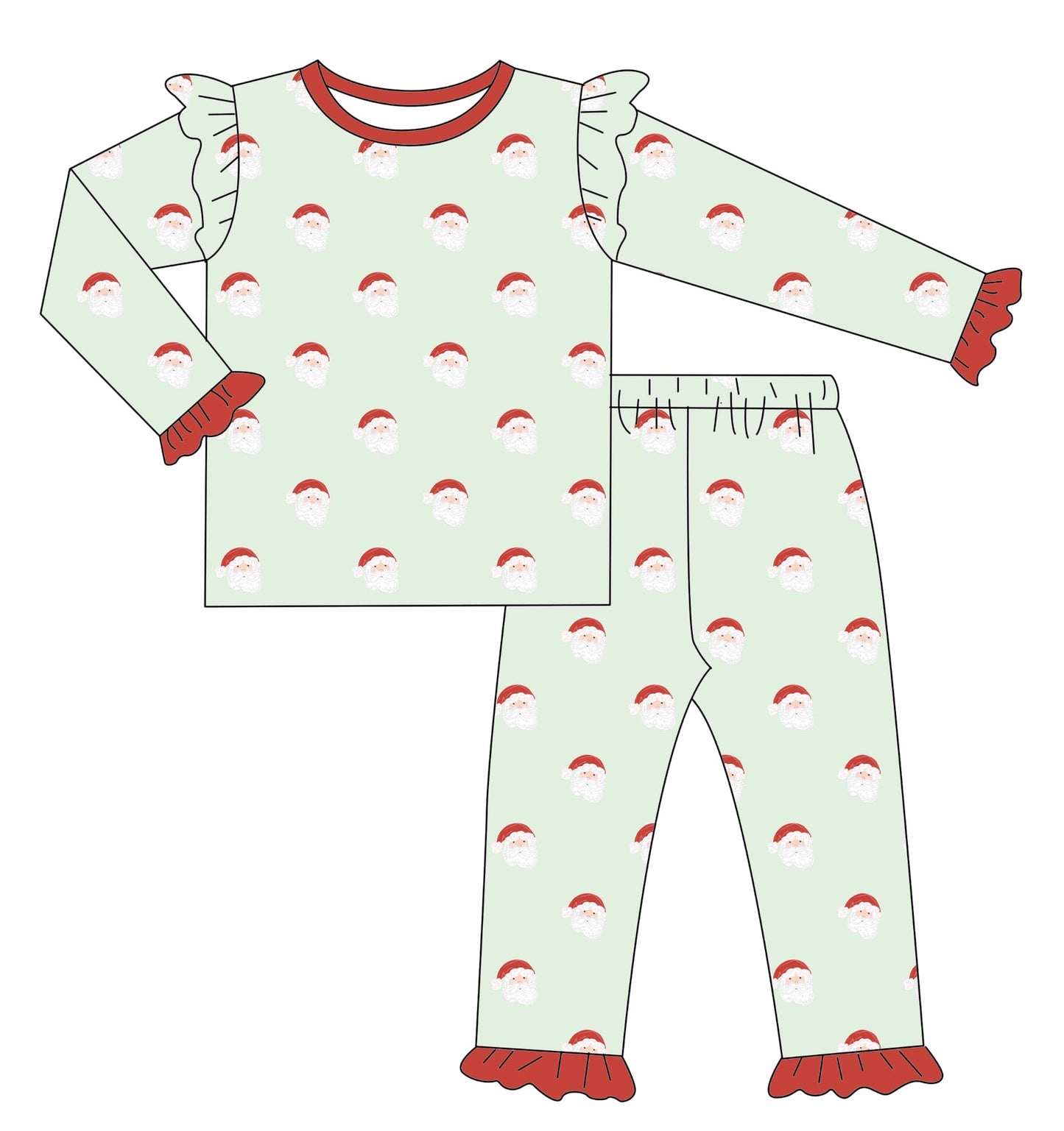 SANTA GIRLS PANT SET