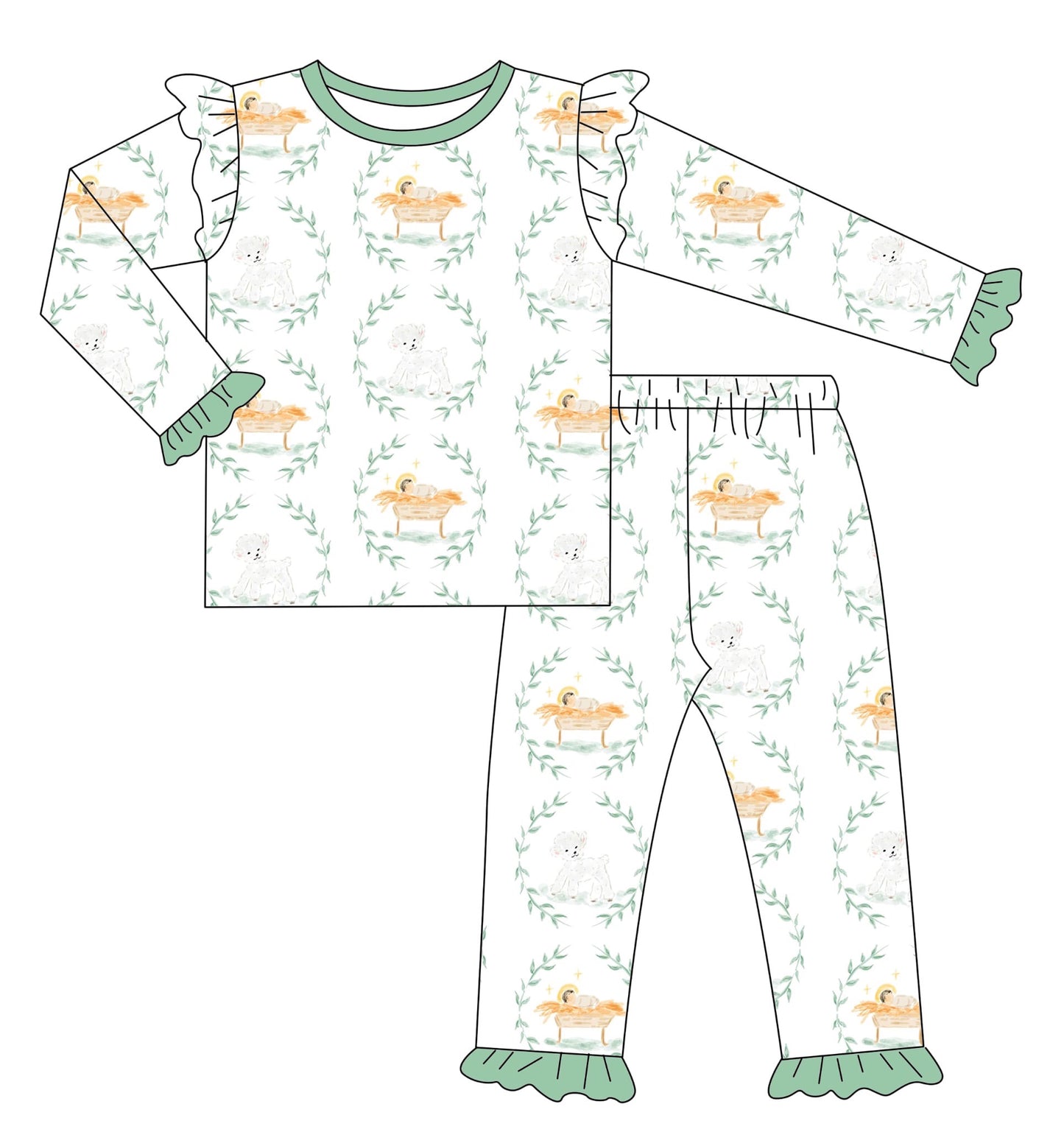 NATIVITY GIRLS PANT SET