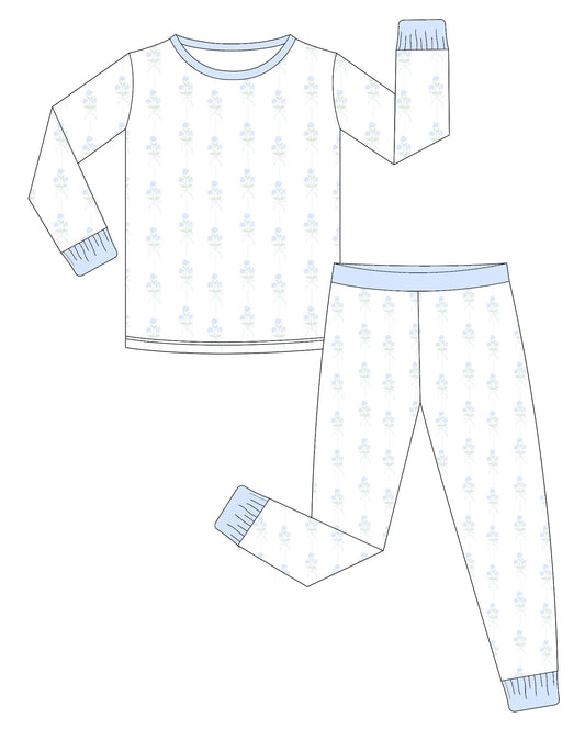 blue hydrangeas set