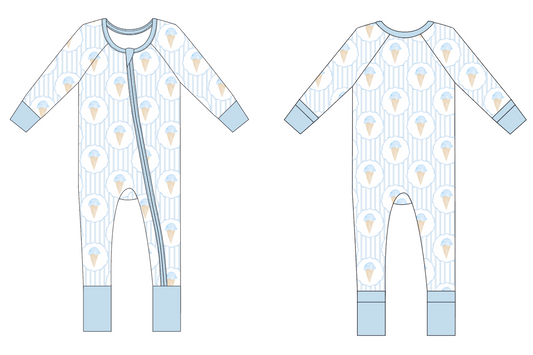 Boys Ice Cream Bamboo Zippy