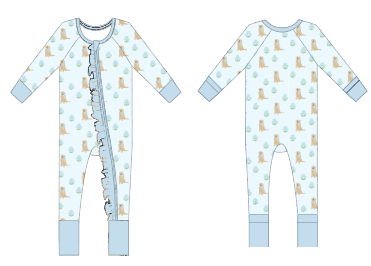 Floral Golden Bamboo Zippy